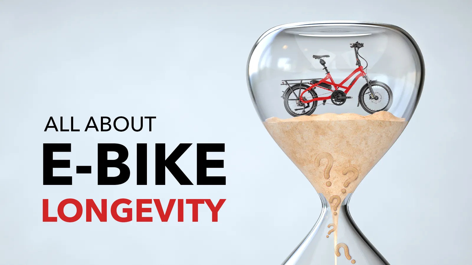 All About E-Bike Longevity with Tern E-Bike pictured inside an hour glass pouring sand